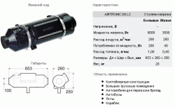 Воздушный отопитель B1LC С